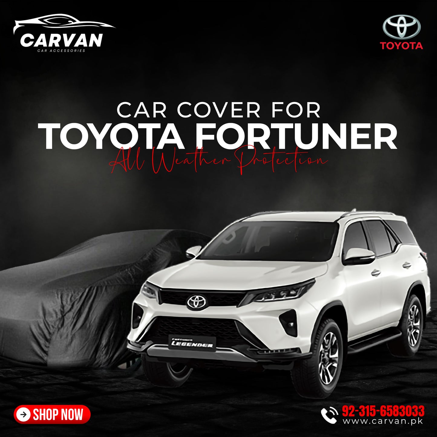 Toyota Fortuner  Water Proof Car Top Cover