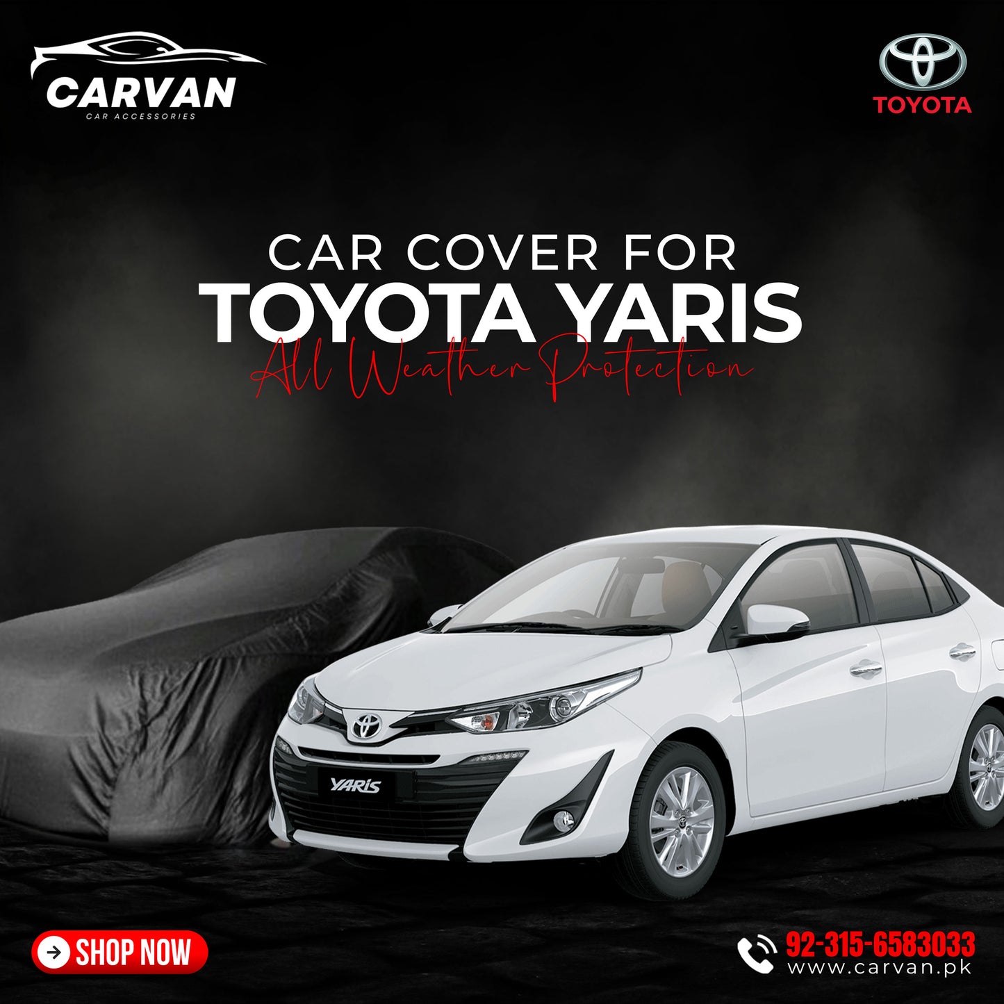 Toyota Yaris Water Proof Car Top Cover